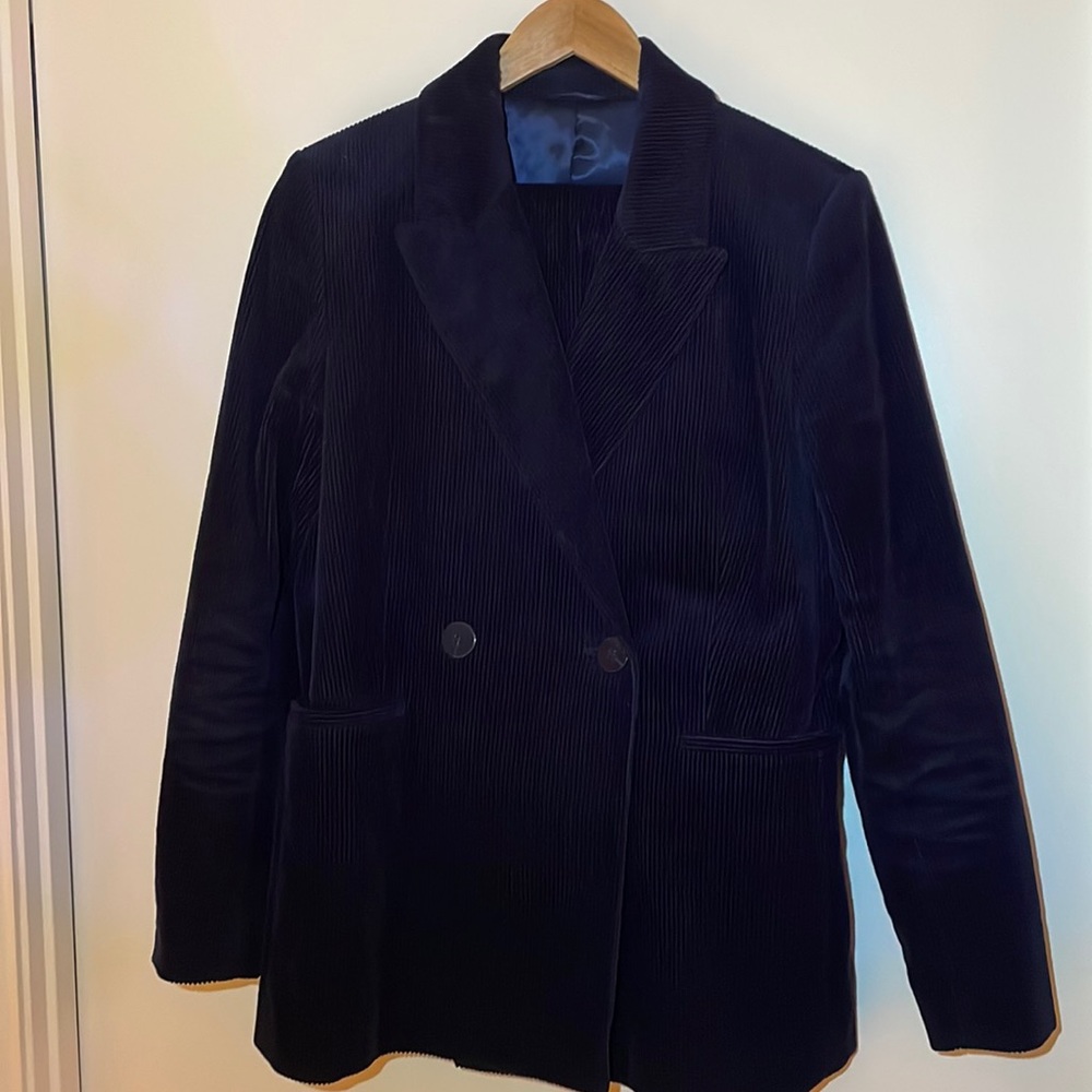 & Other Stories navy corduroy suit